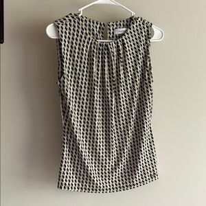 Calvin Klein Black and White Geometric Women's Top